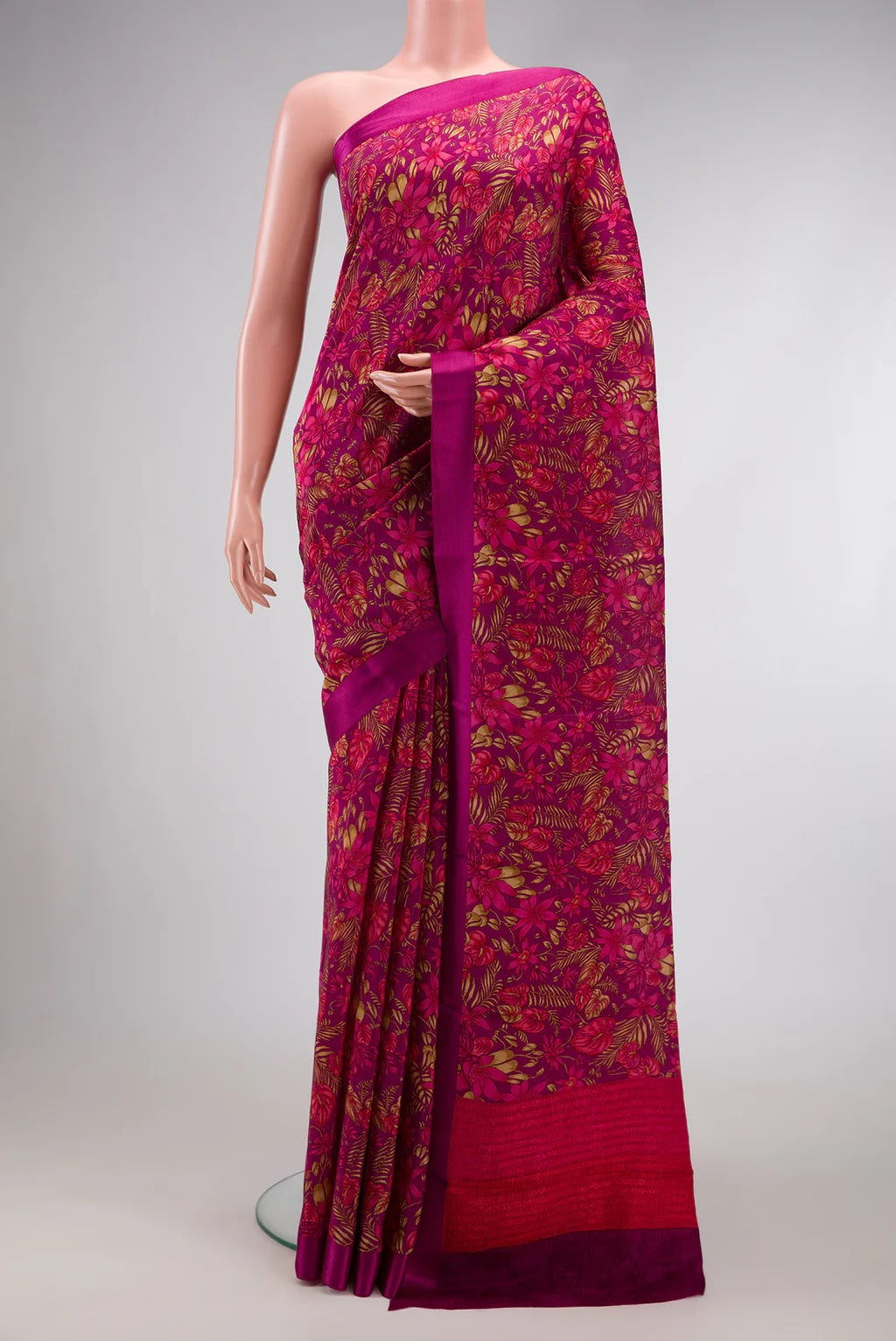 Vasanti — Magenta Printed Silk