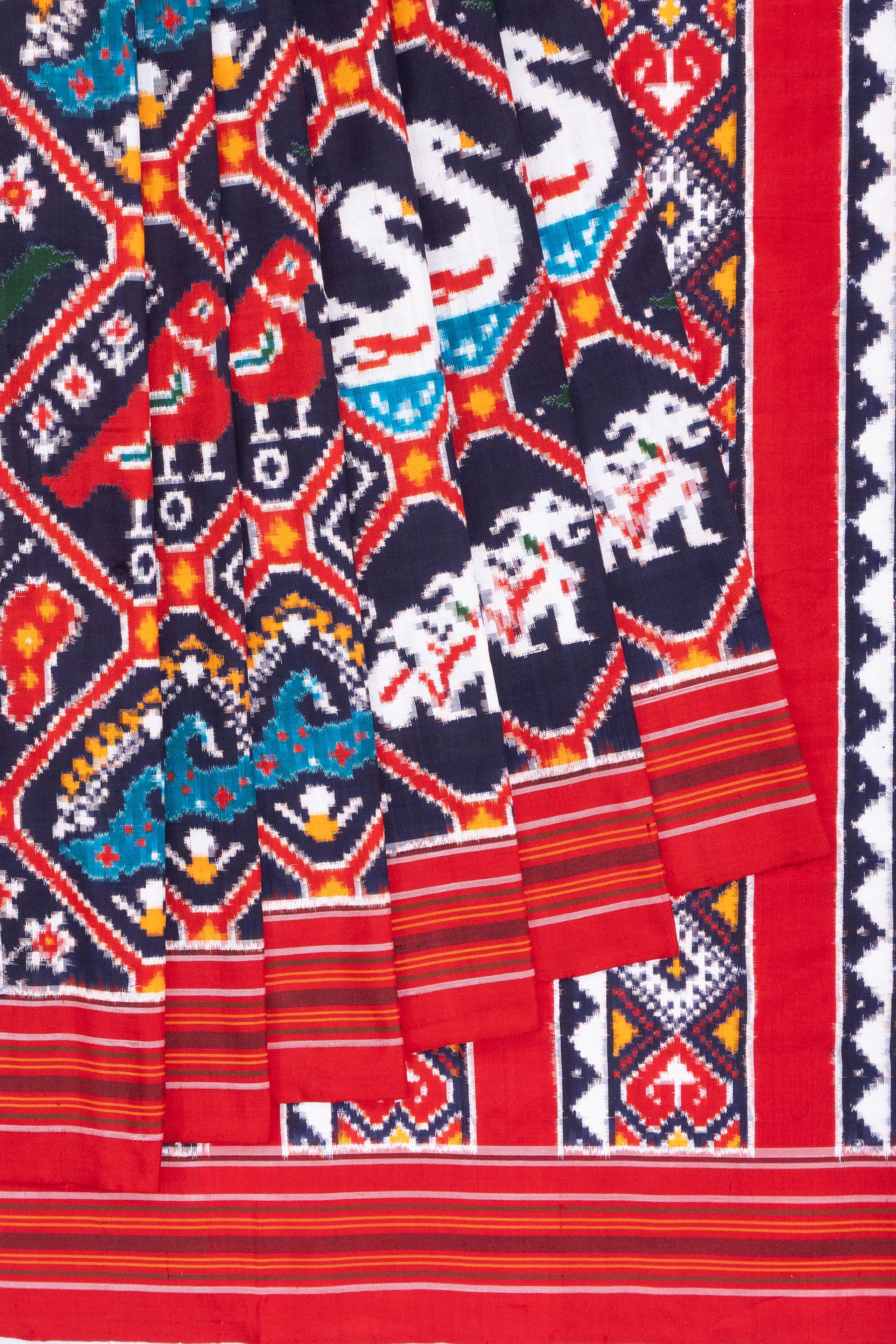 Narikunjar Red Patola flat lay