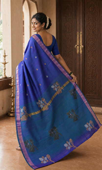Marakata Green Uppada worn back
