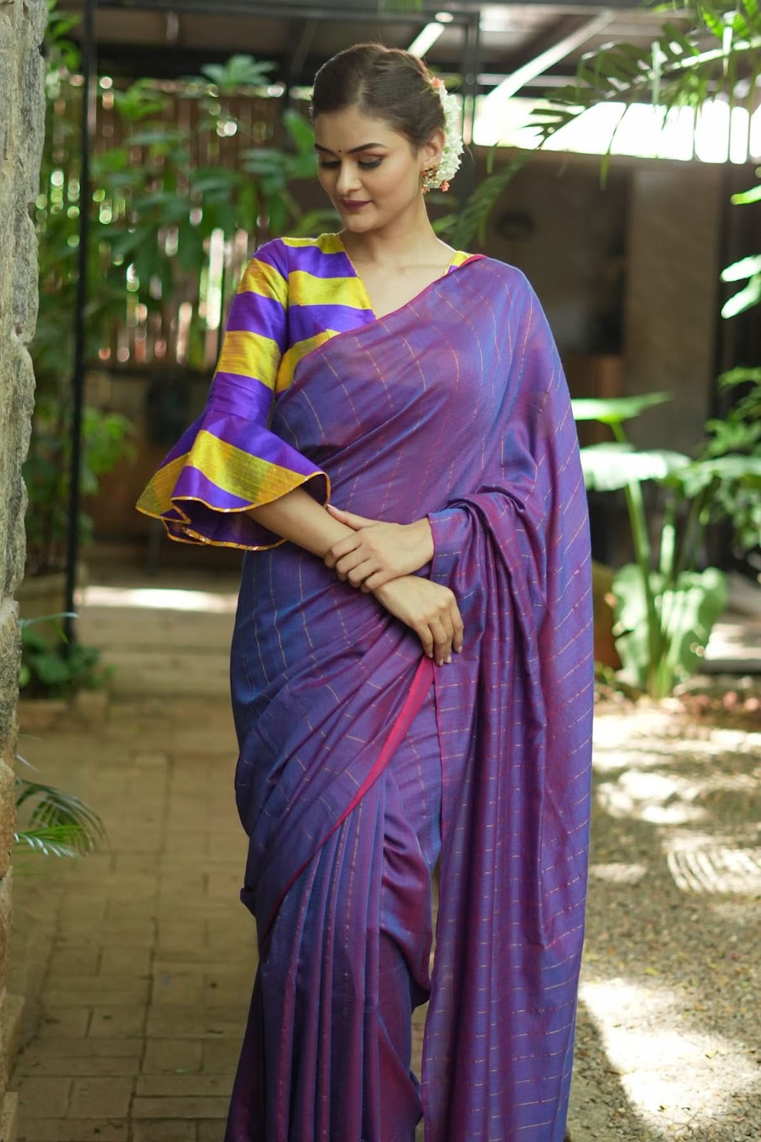 Indraneel — Purple Handloom Silk