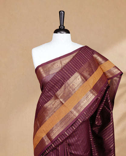 Madira Wine Handloom Silk flat lay