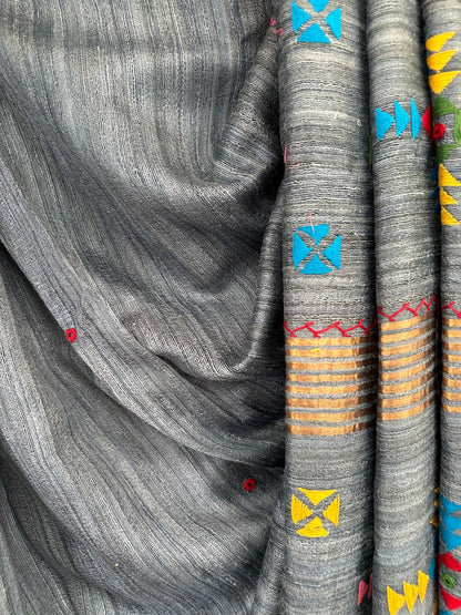 Dhoomil — Grey Tussar