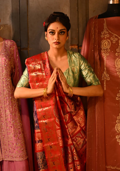 Katha — Red Baluchari