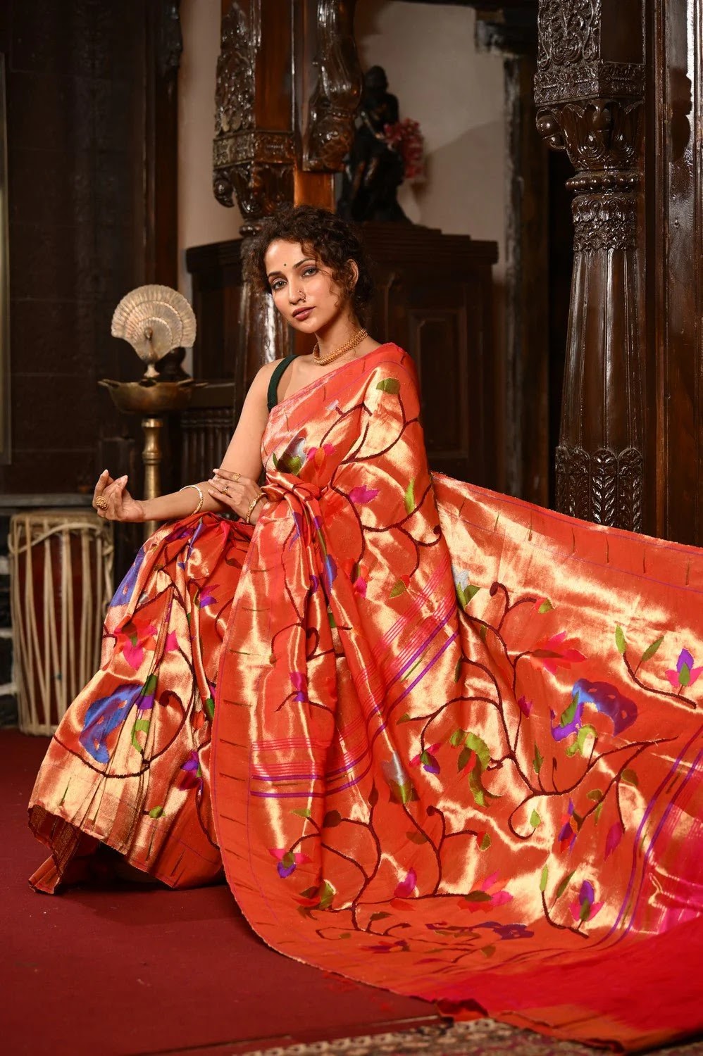 Raktavarni — Red Paithani
