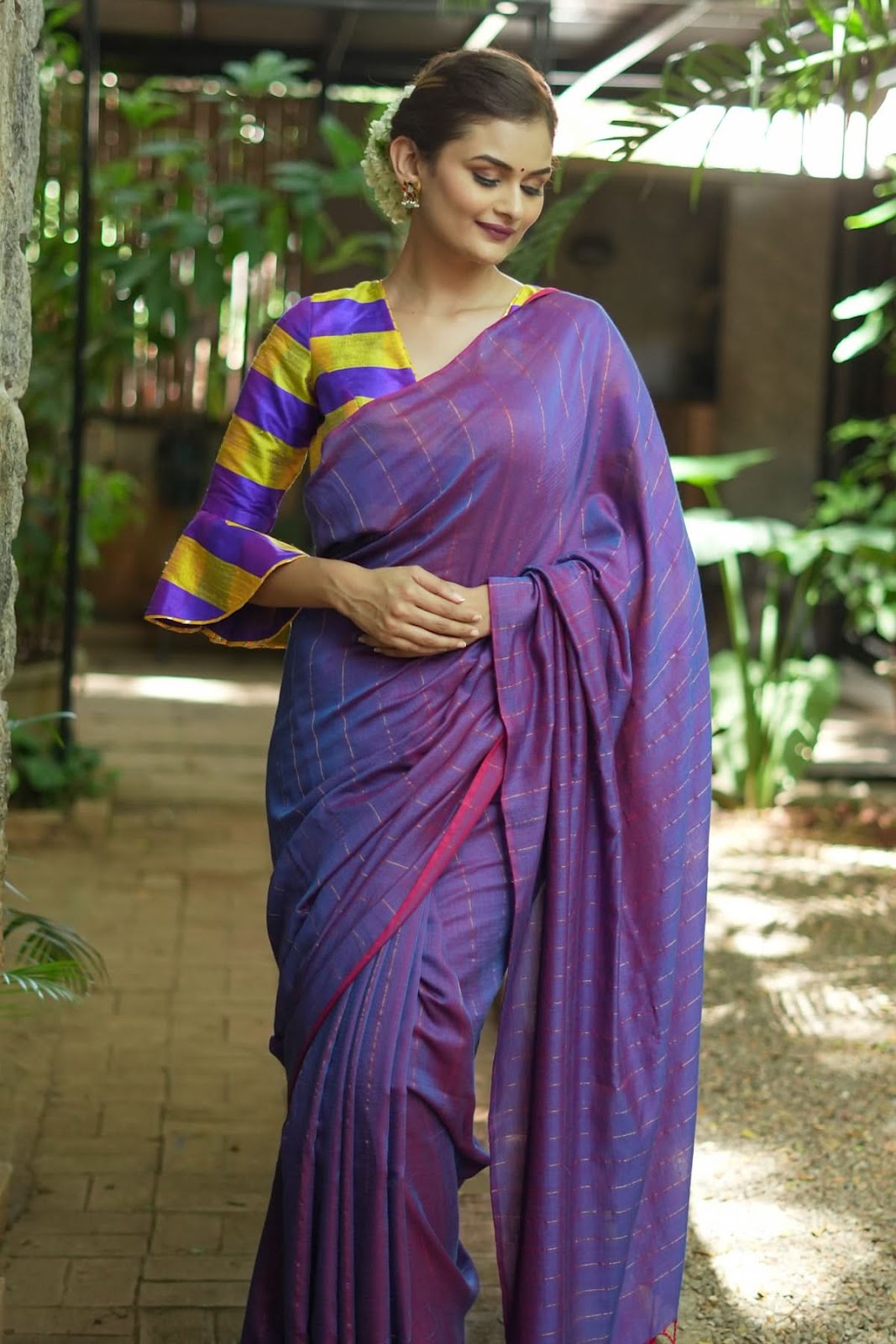 Indraneel — Purple Handloom Silk
