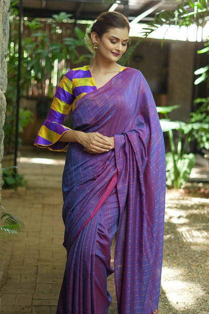 Indraneel — Purple Handloom Silk
