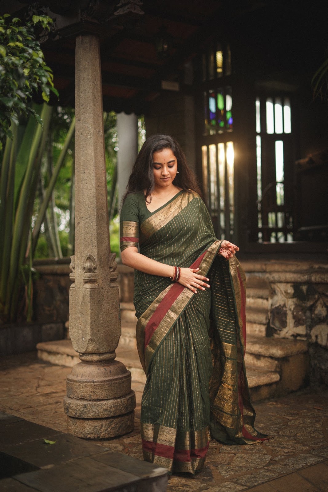 Vanashree — Green Kanjeevaram