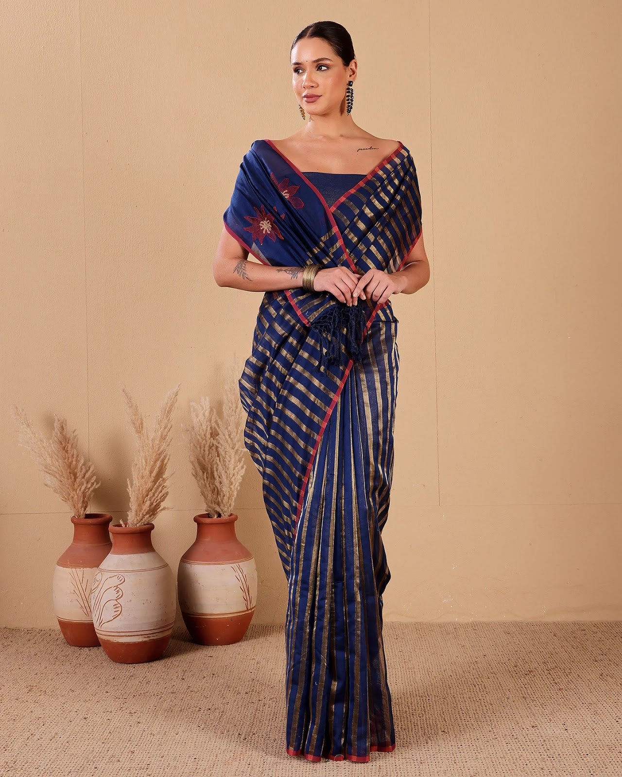 Ratri — Navy Handloom Silk