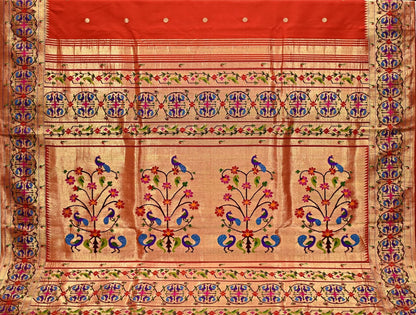 Morpankh — Red Paithani