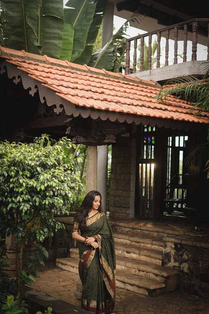 Vanashree — Green Kanjeevaram