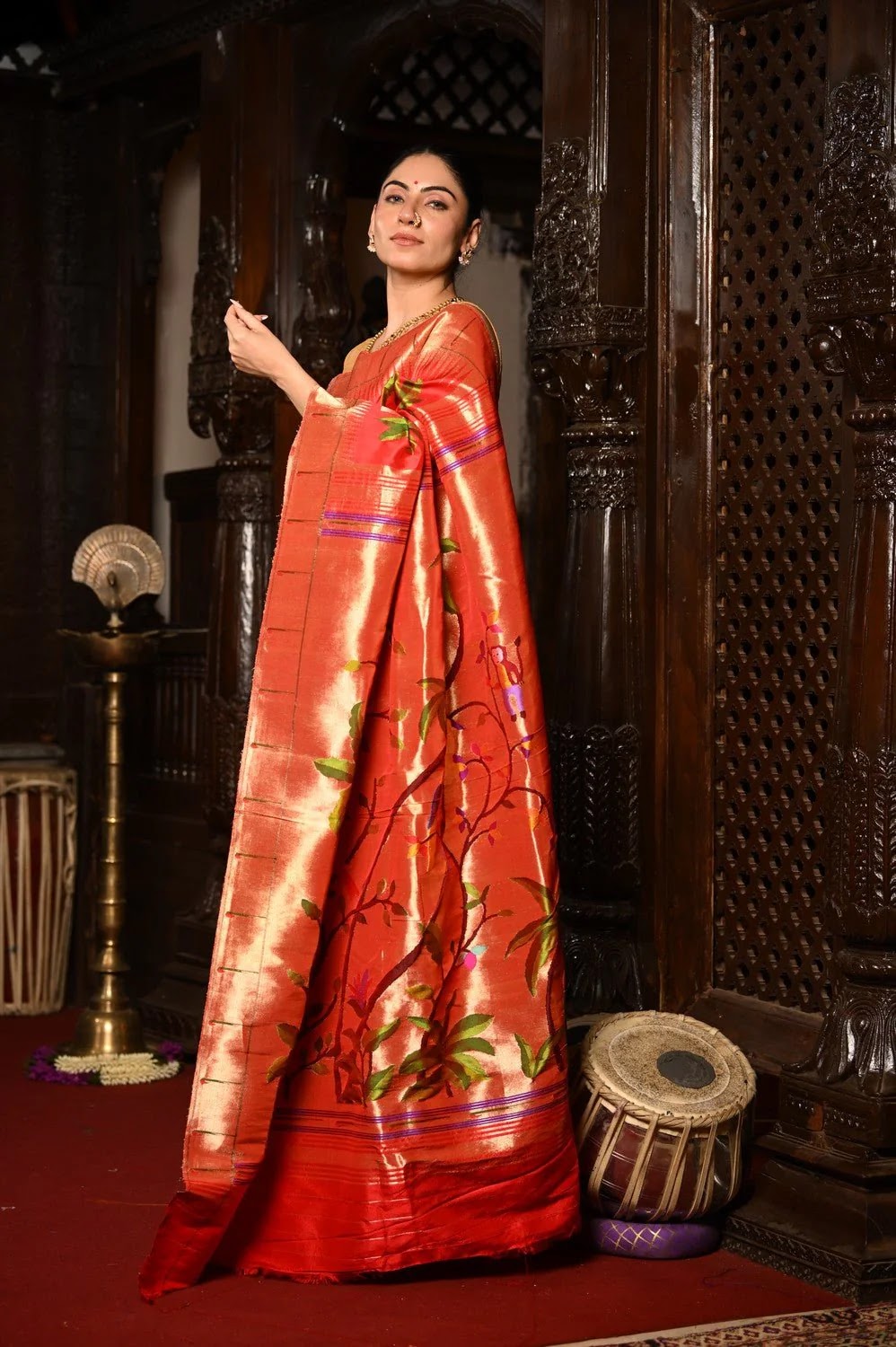 Aranya — Red Paithani