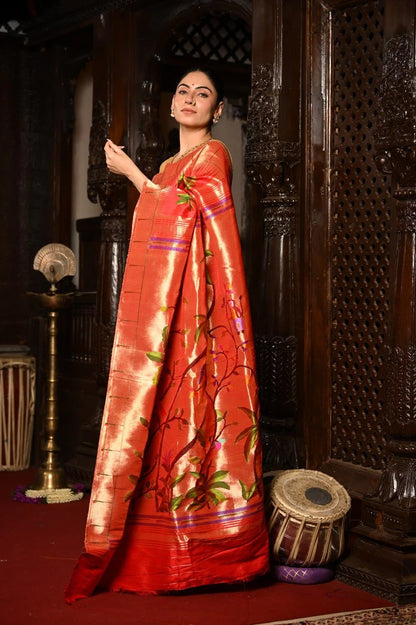 Aranya — Red Paithani