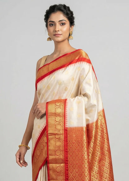 Shubhra — Ivory Kanjeevaram