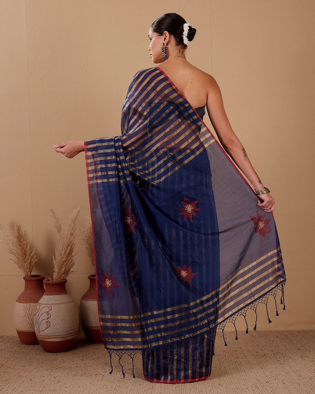 Ratri — Navy Handloom Silk