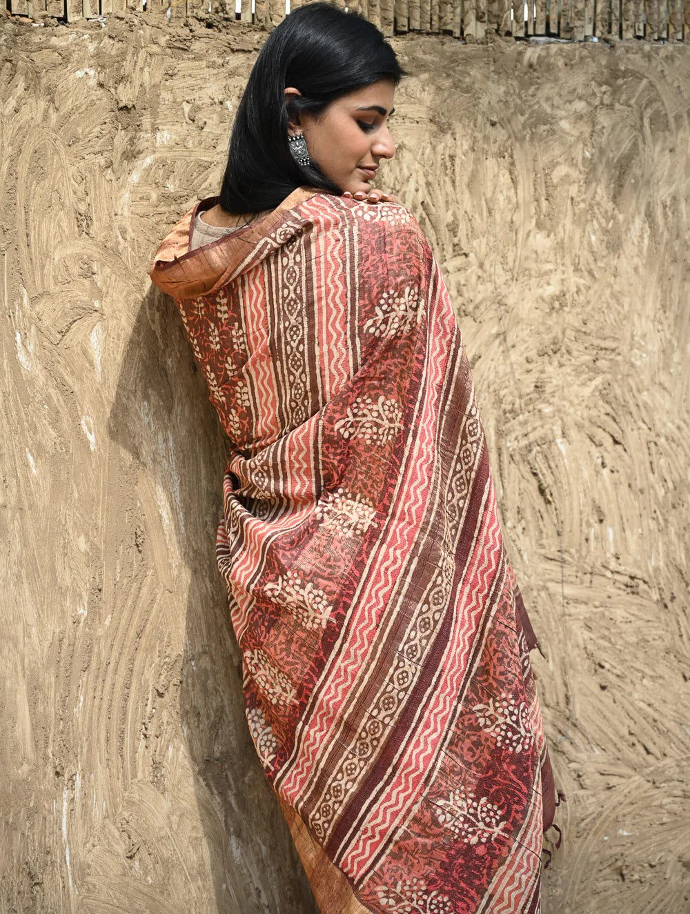 Vasudha — Maroon Tussar