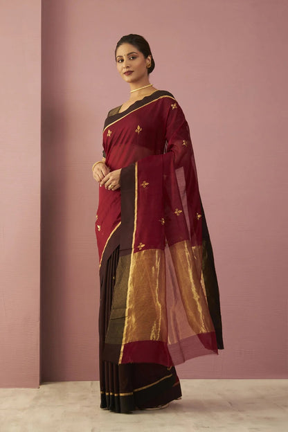 Anuradha — Maroon Handloom Silk