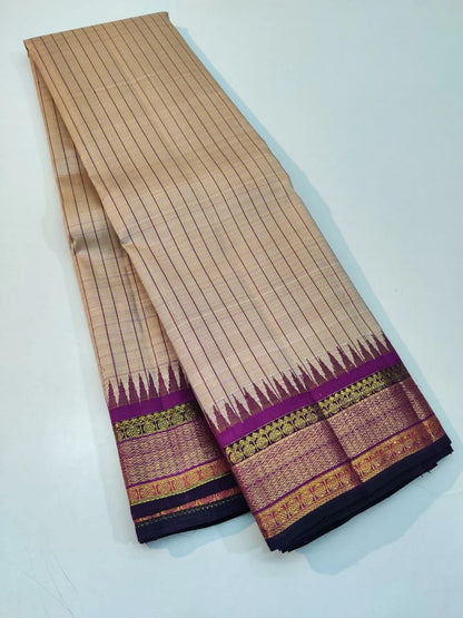 Chandan Beige Gadwal flat lay