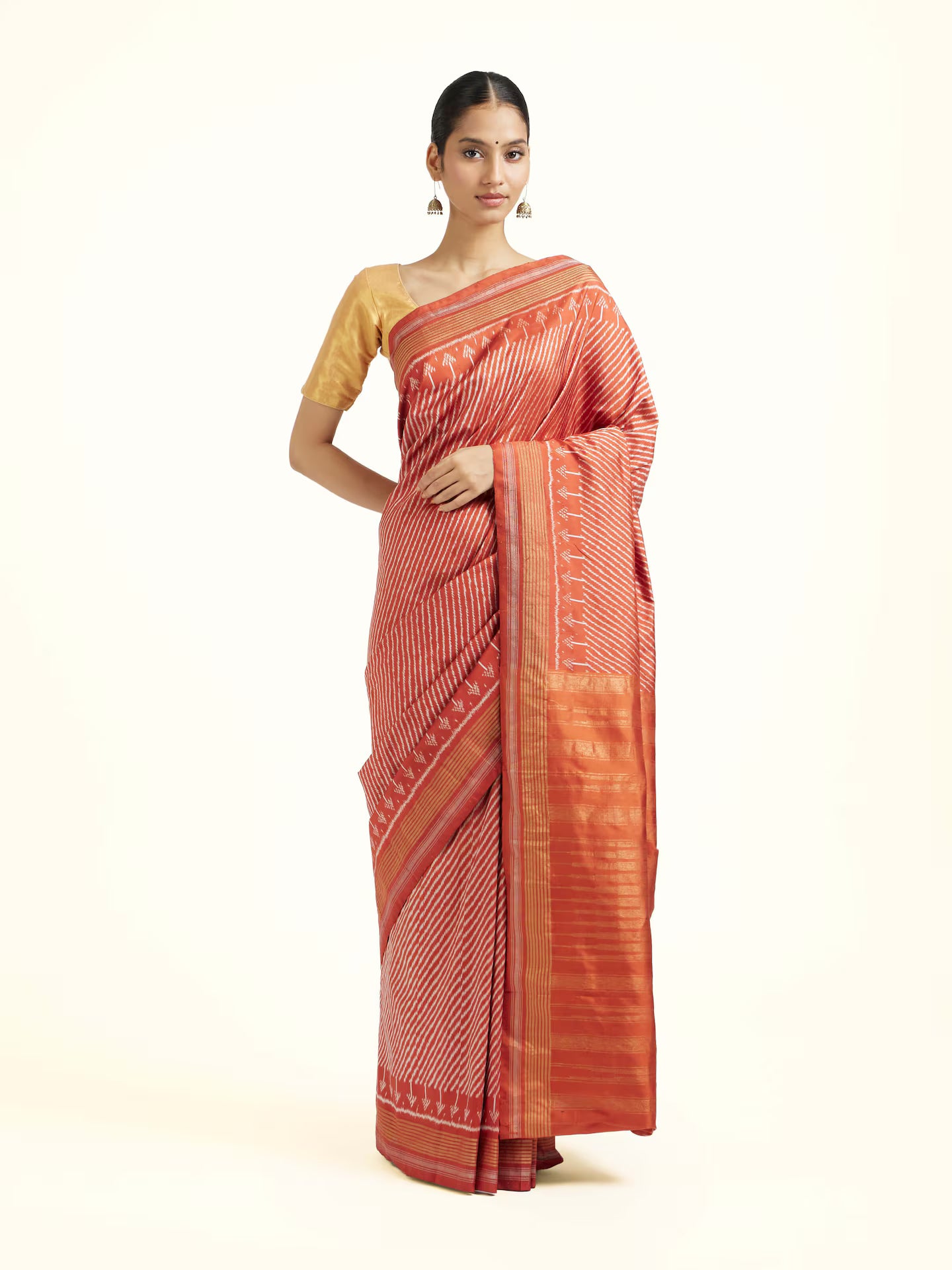Girija Rust Tussar saree