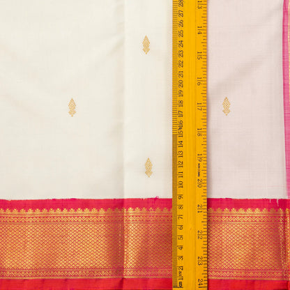 Malini Ivory Kanjeevaram flat lay