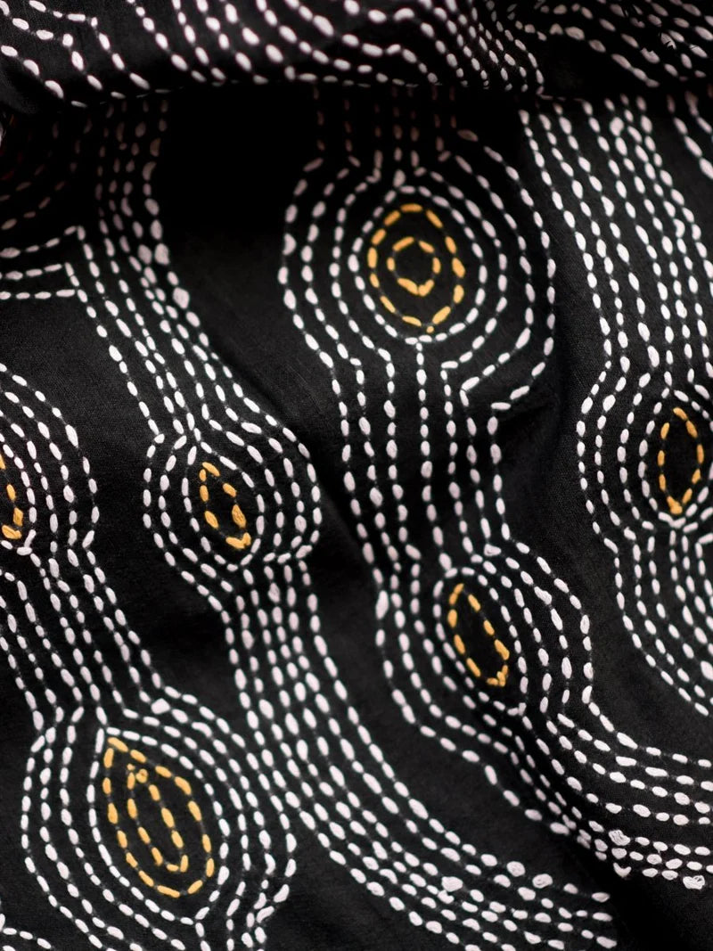 Krishna Black Bandhani Silk saree