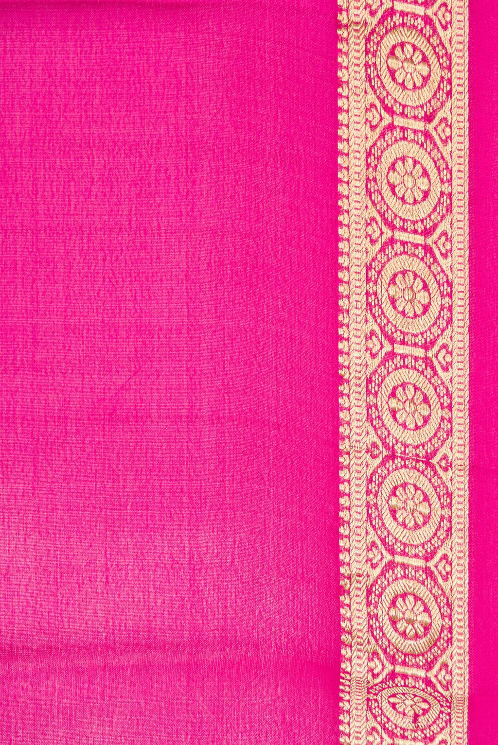 Gulaal Rani Pink Mysore Silk flat lay