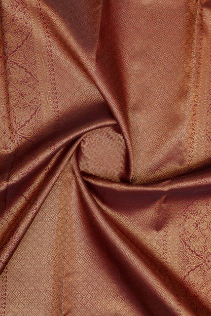 Arakku Maroon Kanjeevaram flat lay