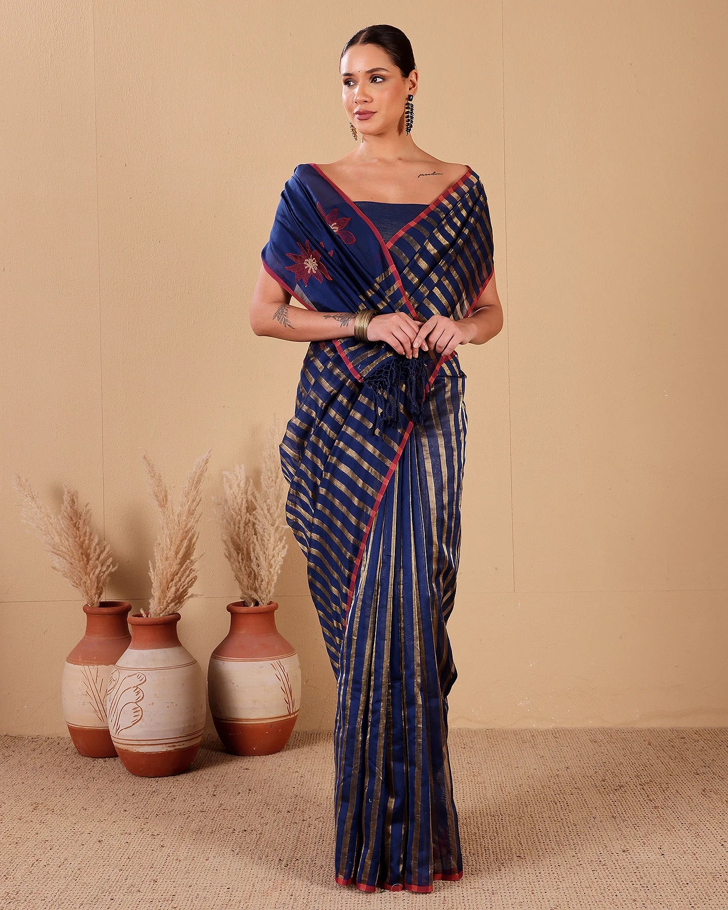 Ratri — Navy Handloom Silk