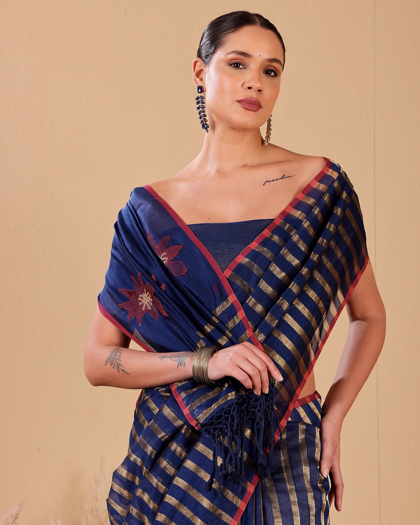 Ratri — Navy Handloom Silk