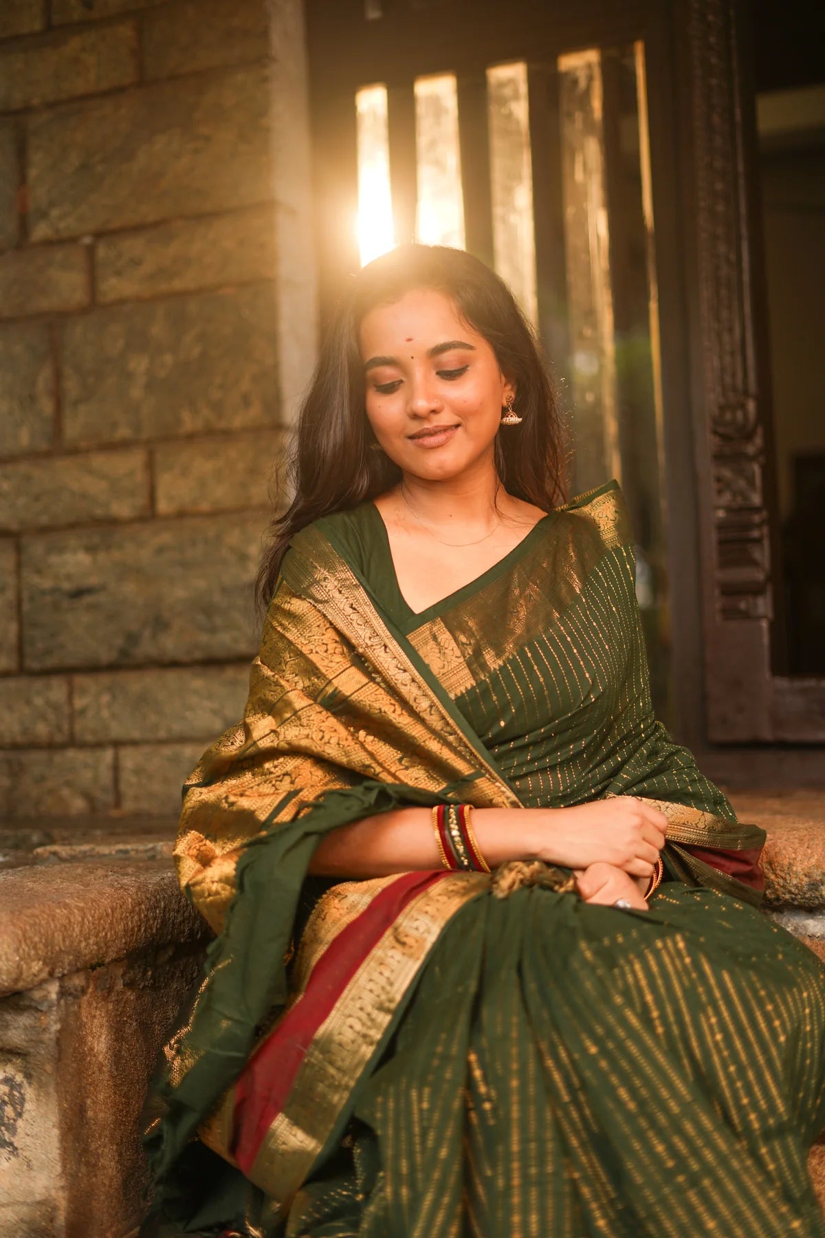 Vanashree — Green Kanjeevaram