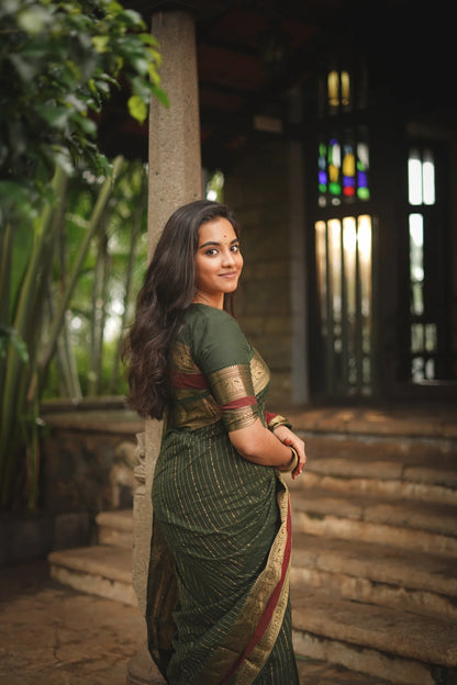 Vanashree — Green Kanjeevaram