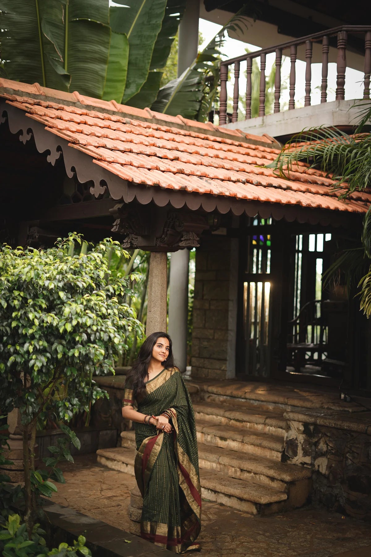 Vanashree — Green Kanjeevaram
