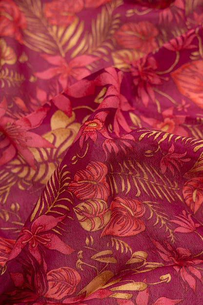 Vasanti — Magenta Printed Silk
