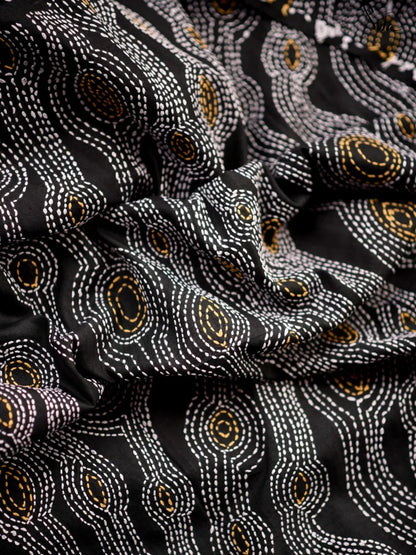 Krishna — Black Bandhani Silk