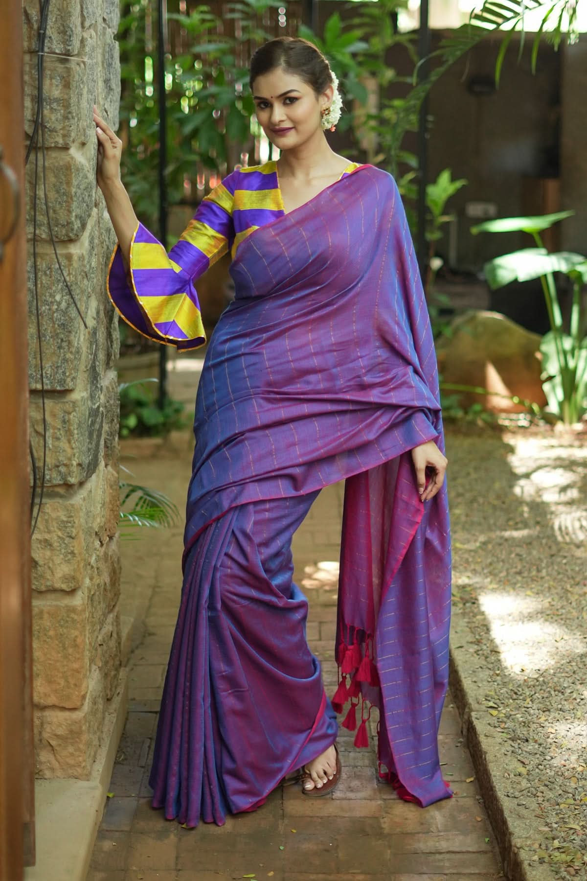 Indraneel — Purple Handloom Silk