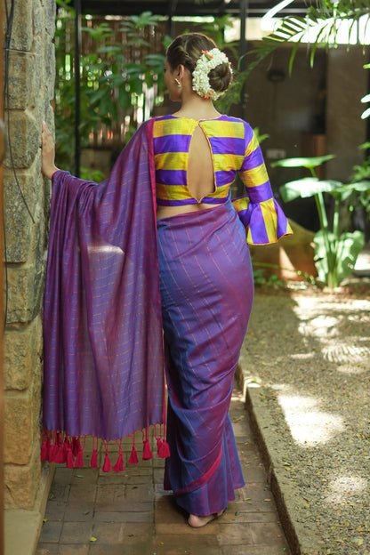 Indraneel — Purple Handloom Silk