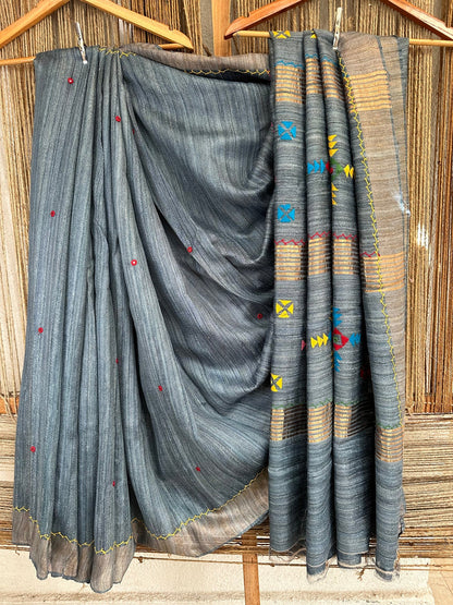 Dhoomil — Grey Tussar
