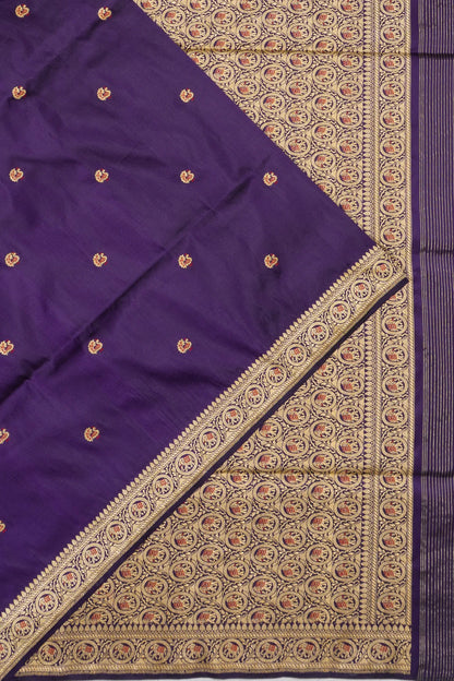 Rajguni Purple Banarasi flat lay