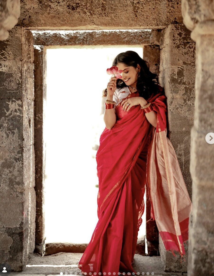 Niruti silk saree drape