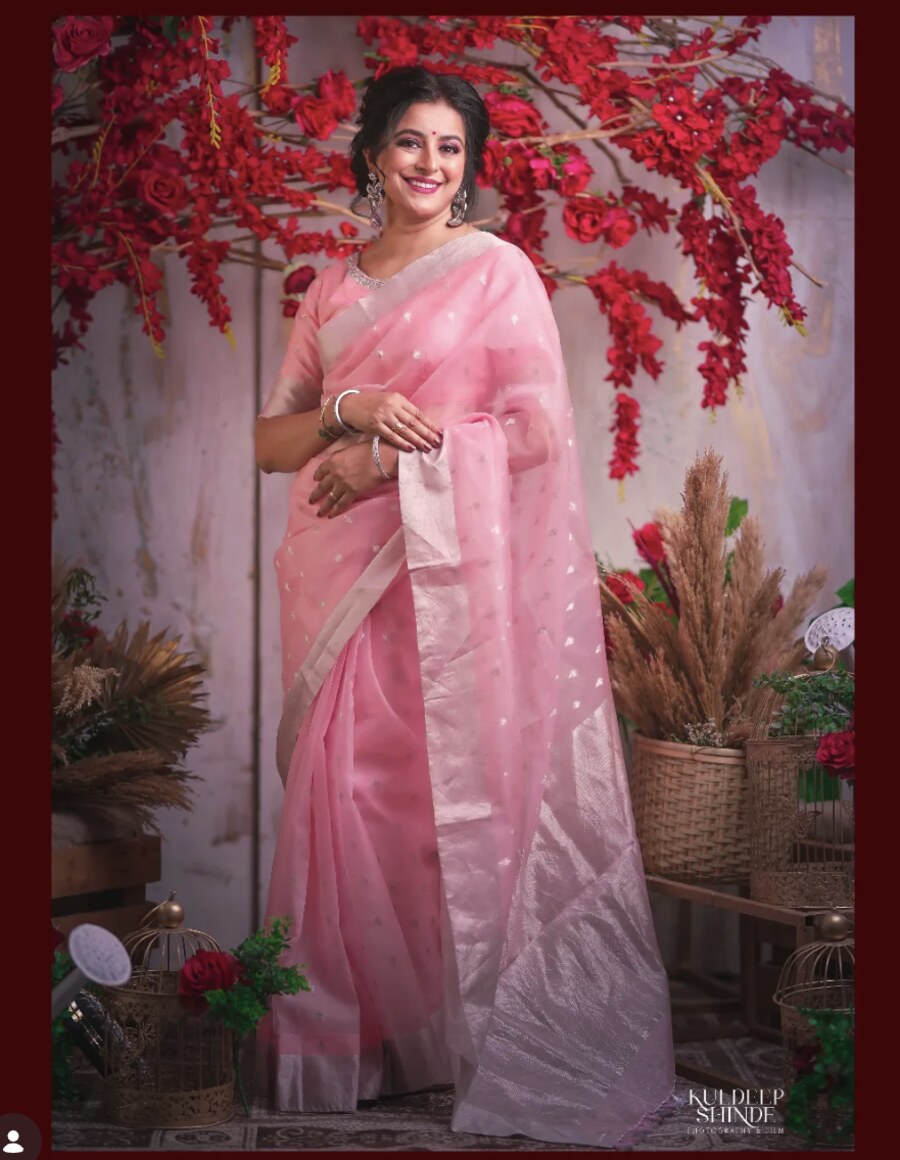 Customer draped in Niruti