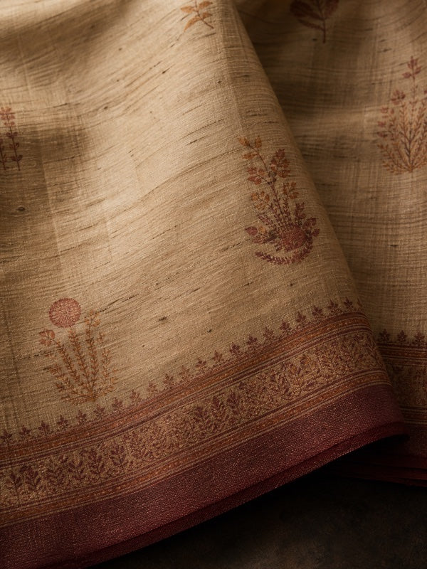 Tussar silk saree from Bhagalpur, Bihar